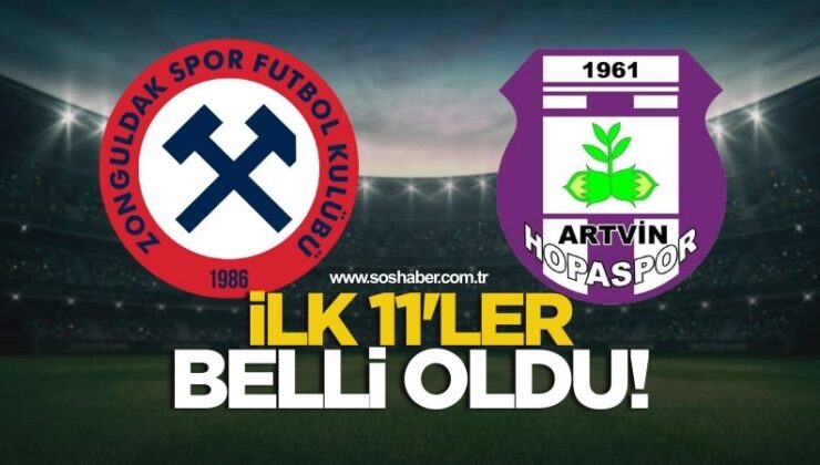 Zonguldakspor Artvin Hopaspor Maçında İlk 11’ler Belli Oldu
