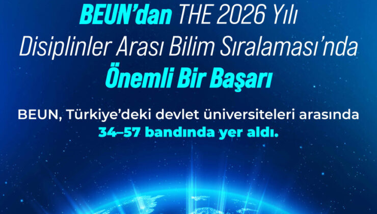 BEUN’dan THE 2026 Yılı Disiplinler Arası Bilim Sıralaması’nda Önemli Bir Başarı