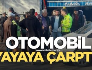 Soğuksu girişinde kaza otomobil yayaya çarptı