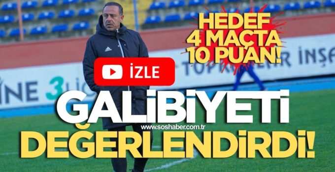 Can Güven’den Artvin Hopaspor Galibiyeti Değerlendirmesi “Hedef 4 Maçta 10 Puan