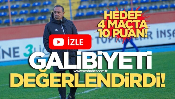 Can Güven’den Artvin Hopaspor Galibiyeti Değerlendirmesi “Hedef 4 Maçta 10 Puan