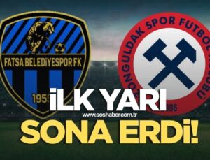 Fatsa Belediyespor Zonguldakspor Maçında İlk Yarı Sona Erdi