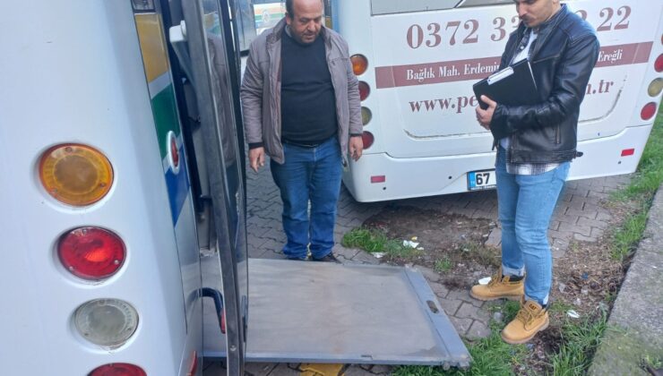 Kdz. Ereğli’de halk otobüsleri denetlendi