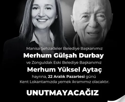 Merhum başkanlar için Kent Lokantası’nda anma programı