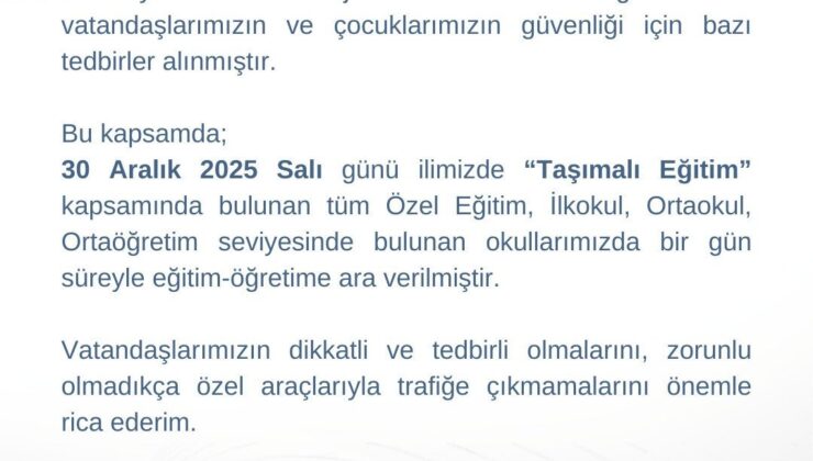 Zonguldak’ta eğitime ‘fırtına’ engeli: Taşımalı sistemde okullar tatil edildi