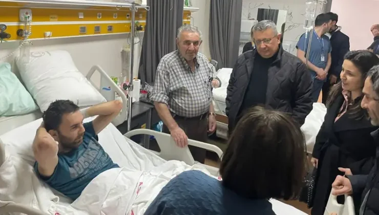 Zonguldak Emniyet Müdürü Sinan Ergen yaralanan komiseri hastanede ziyaret etti