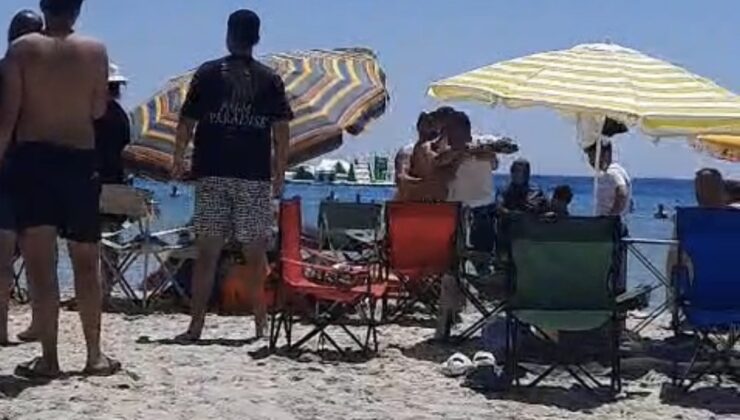 Çeşme Altınkum Plajı’nda özel işletme ve vatandaş arasında kavga!