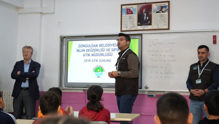 Zonguldak Belediyesi’nden ilkokul öğrencilerine sıfır atık eğitimi